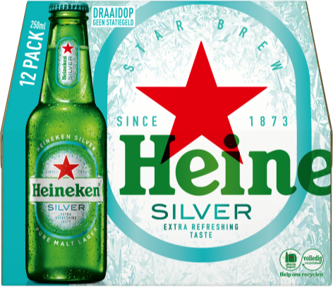 Heineken Silver 12pack monoflesjes met draaidop
