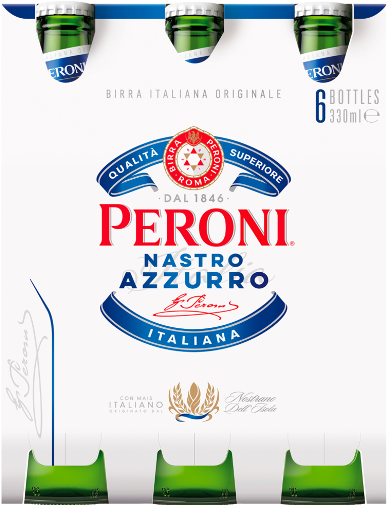 Peroni Nastro Azzurro 6X33cl mono flesjes
