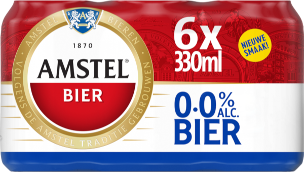 Amstel 0.0 sixpack met blikjes van 33cl