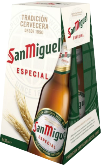 San Miguel set met 4 flesjes van 33cl