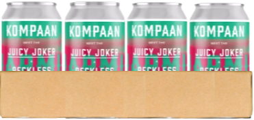 Kompaan Juicy Joker tray met 12 blikjes van 33cl