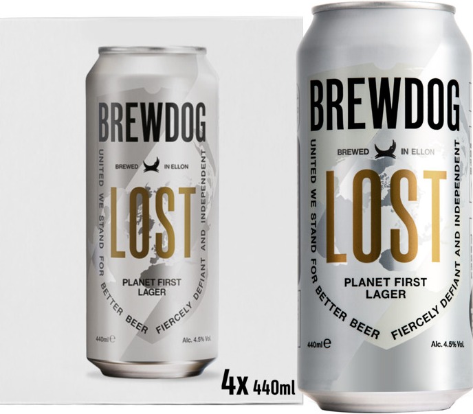 BrewDog Lost lager 4pack met blikjes van 33cl