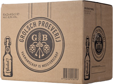 Grolsch Klassieke Blond doos met 12 flessen van 45cl