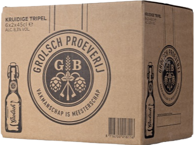 Grolsch Kruidige Tripel doos met 12 flessen van 45cl