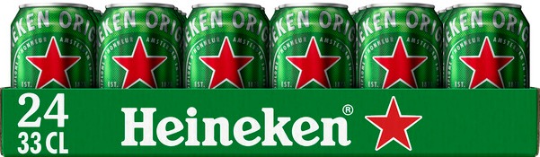 Heineken tray met 24 blikjes á 0,33 liter