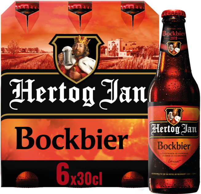 Hertog Jan bockbier sixpack met flesjes van 30cl