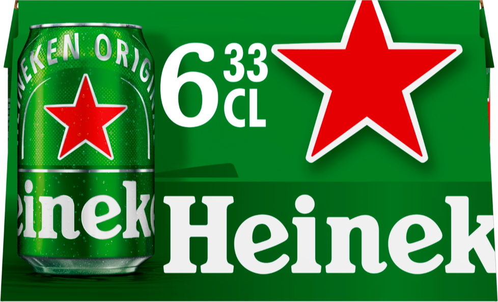 Heineken set van 6 blikjes á 0,33 liter