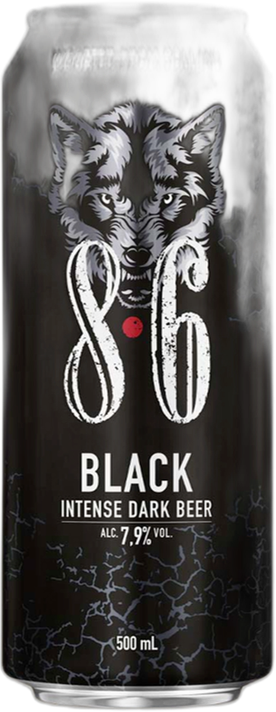 8.6 Black blik 50cl