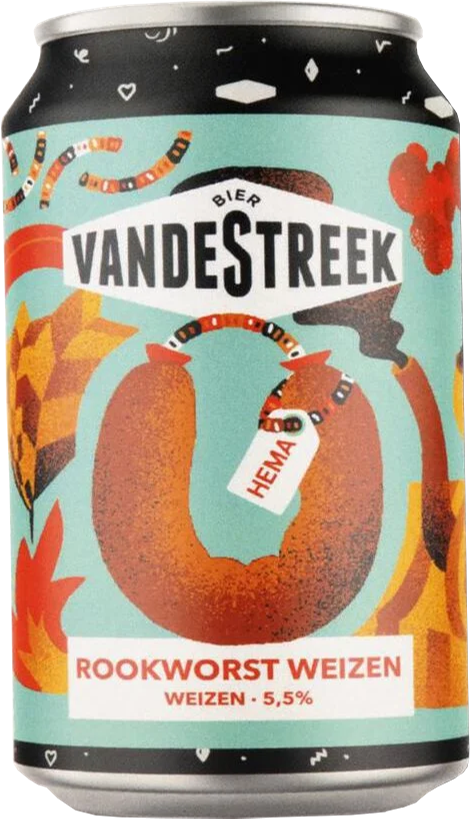 vandestreek rookworst weizen blikje van 33cl