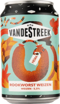 vandestreek rookworst weizen blikje van 33cl
