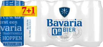 Bavaria 00 8pack met blikjes van 33cl