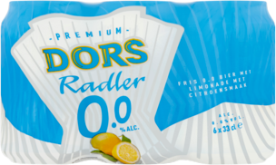Dors Radler 0.0 sixpack met blikjes van 33cl