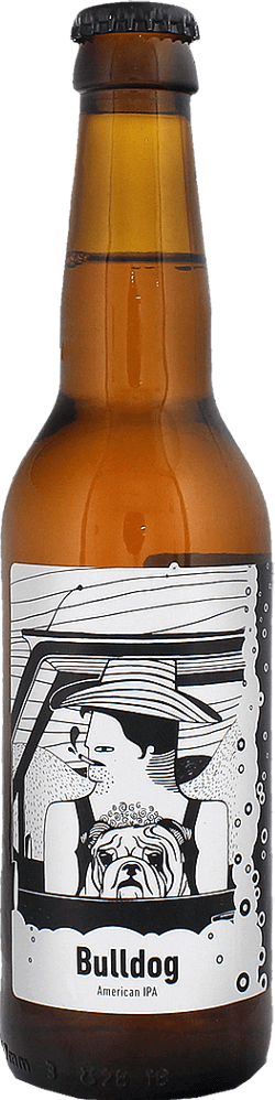 Frontaal Bulldog fles 33cl