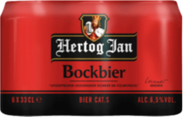 Hertog Jan Bockbier sixpack met blikjes van 33cl