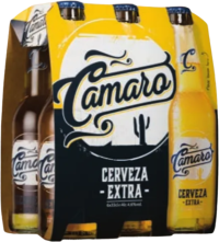 Camaro bier sixpack met flesjes van 33cl