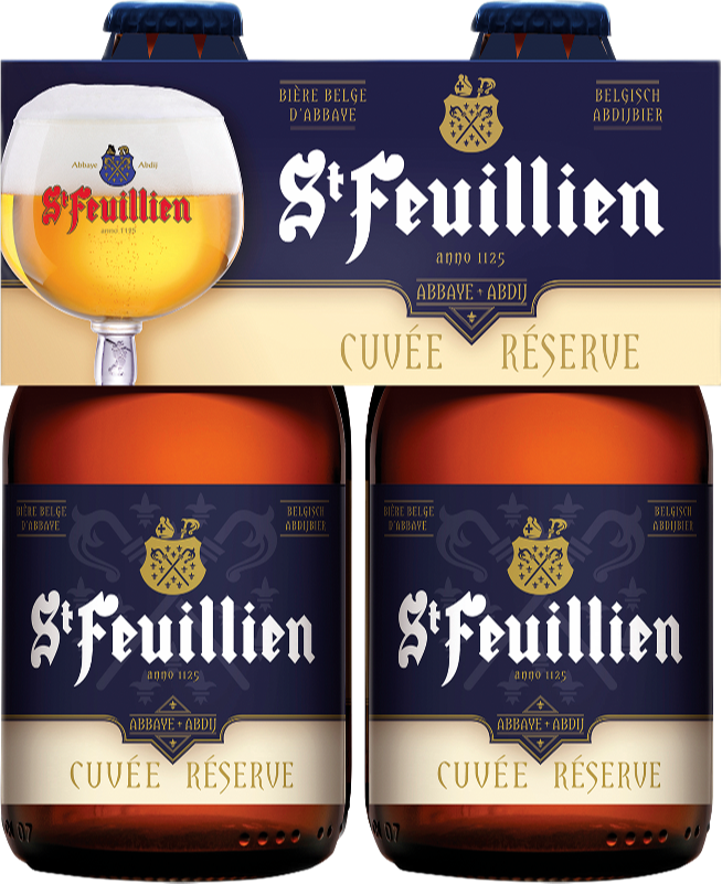 St. Feuillien Cuvee Reserve clip met 4 flesjes van 33cl