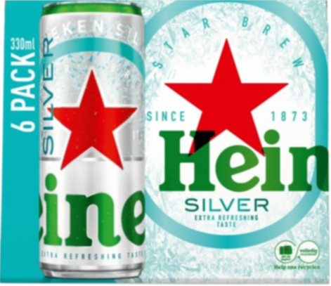 Heineken silver sixpack blik