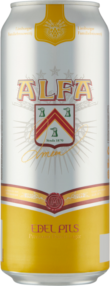 Alfa Edel Pils blik van 0,50 liter