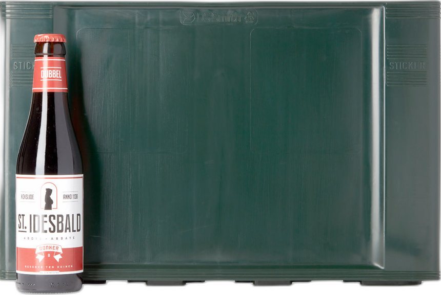 St. idesbald Dubbel krat met 24 flesjes van 33cl