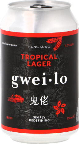 Gweilo - Tropical Lager 33cl (12 stuks) - Bierfles 33 Cl - Gweilo - Hopt