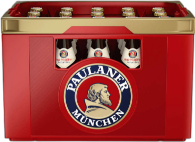 Paulaner Hefe Weissbier Krat met 20 flessen van 50cl