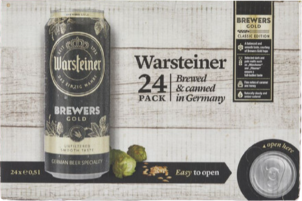 Warsteiner Brewers Gold doos met 24 blikken van 50cl