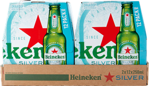 Heineken Silver tray met 24 flesjes van 250ml