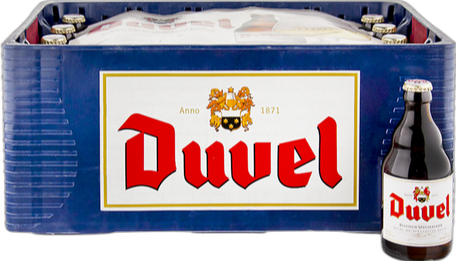 Duvel krat met 24 flesjes van 33cl