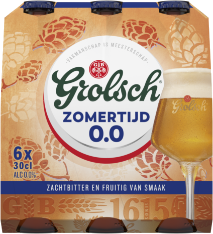 Grolsch Zomertijd 00 sixpack met flesjes van 30cl