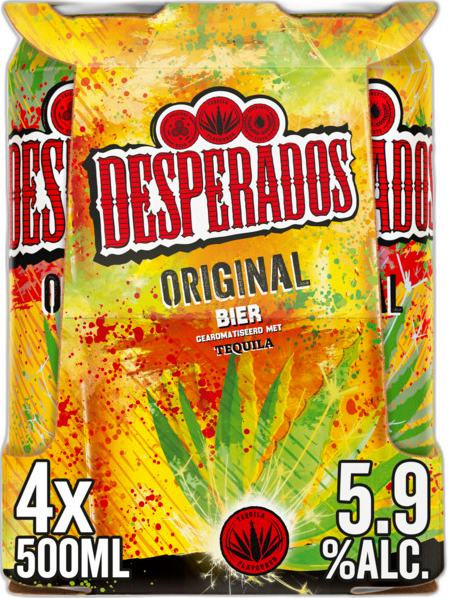 Desperados Original 4-pack met blikken van 50cl