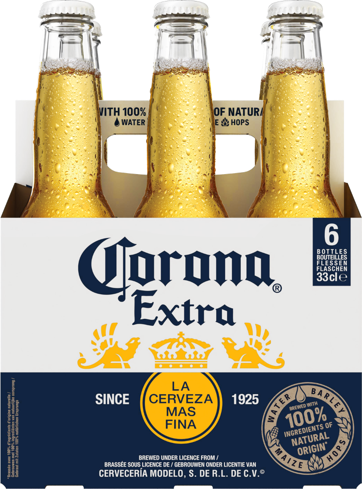 Corona Extra sixpack met flesjes van 33cl
