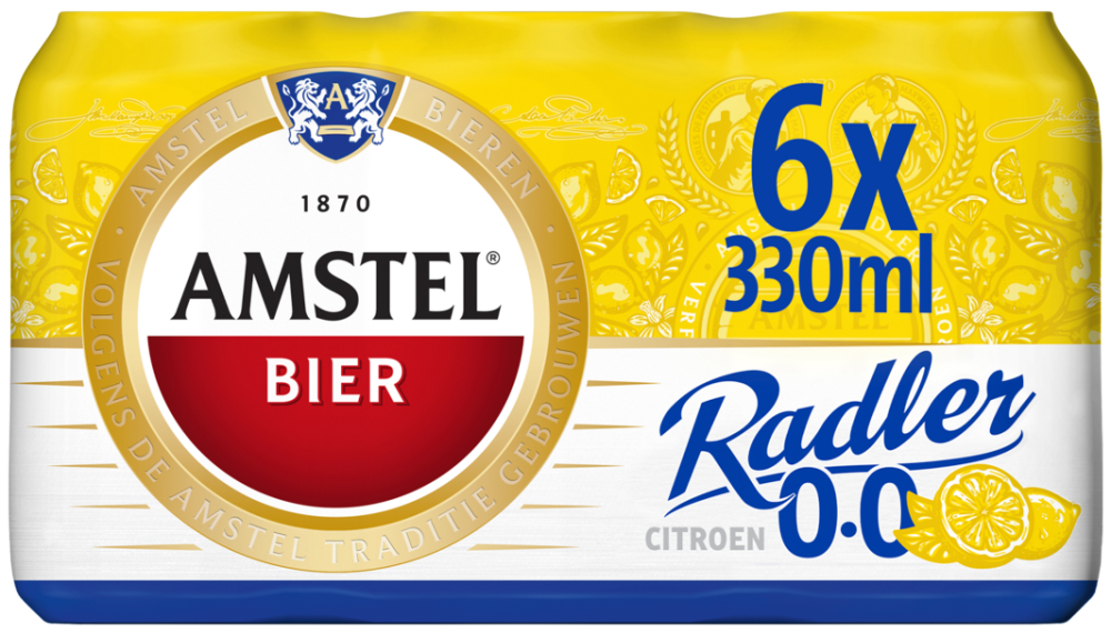 Amstel Radler 0.0% sixpack blikjes