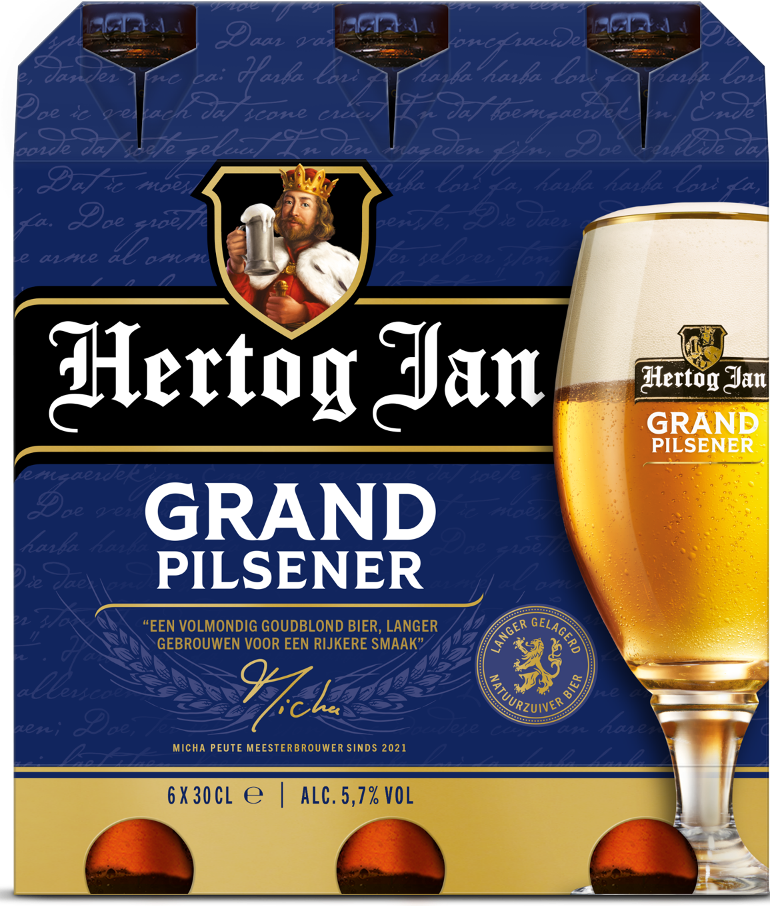 Hertog Jan Grand Pilsener sixpack met flesjes van 30cl