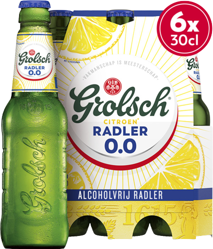 Grolsch Radler 0.0% sixpack met flesjes van 30cl