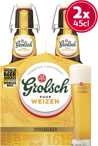 Grolsch Weizen duopack met beugels van 45cl