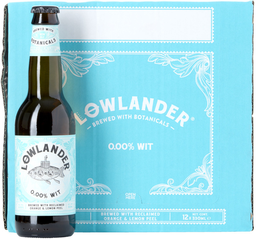 Lowlander wit 0.00% doos met 12 flesjes van 33cl