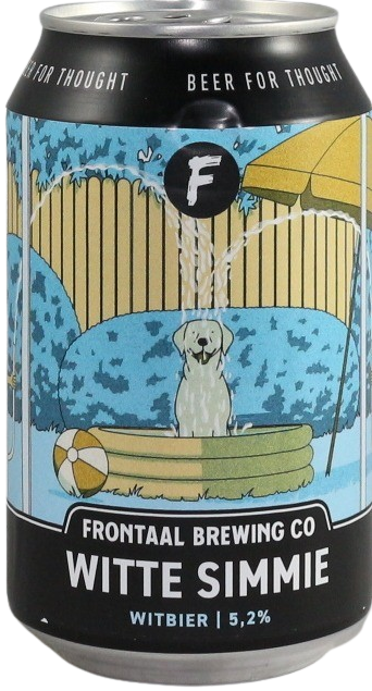 Frontaal Witte Simmie blikje van 33cl