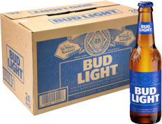 Bud  Light doos met 24 flesjes van 355ml