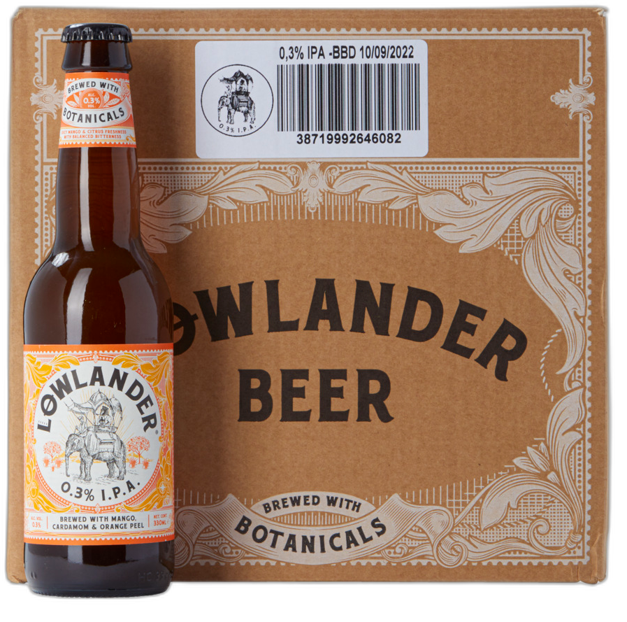 Lowlander IPA 0,3% doos met 12 flesjes van 33cl