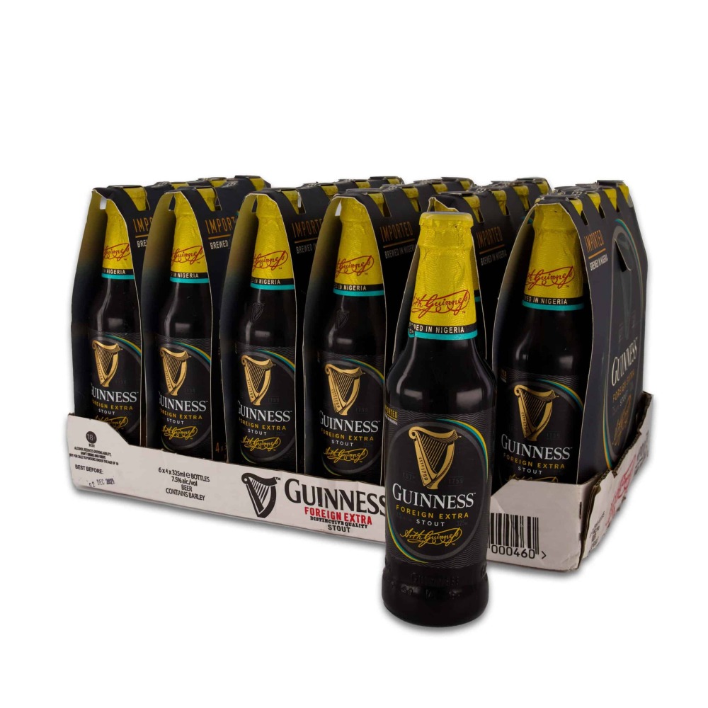 Guinness Foreign Extra Stout Nigeria bier 24 flessen - stout - Ierland - 33cl. - 7,5% alcohol