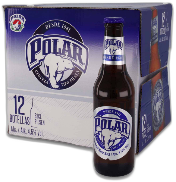 Polar Bier doos met 12 flessen van 33cl