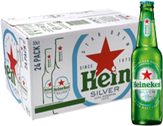 Heineken Silver doos met 24 flesjes van 33cl