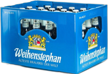 Weihenstephaner Hefeweissbier krat met 24 flesjes van 33cl
