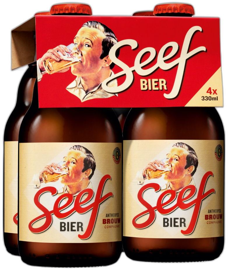 Seef Blond bier 4pack met flesjes van 33cl