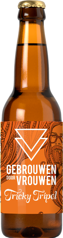 Gebrouwen door Vrouwen Tricky tripel fles van 33cl