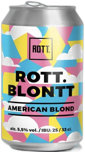 ROTT. BLONTT blikje van 33cl
