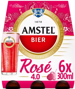 Amstel Bier Rose 4.0 Flessen 6 x 300ml