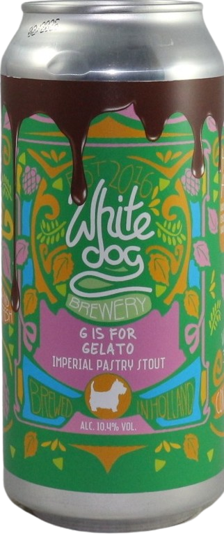 White Dog G is for Gelato blik van 44cl