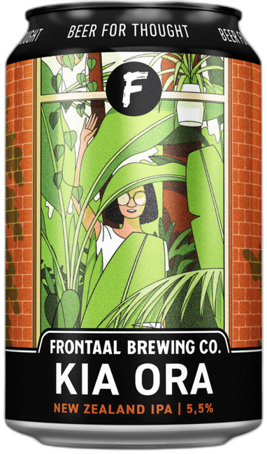 Frontaal Kia Ora blikje van 33cl
