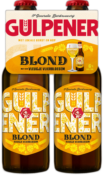 Gulpener Blond met vlierbloesem 4-pack met flesjes van 30cl